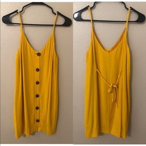 Yellow button down dress